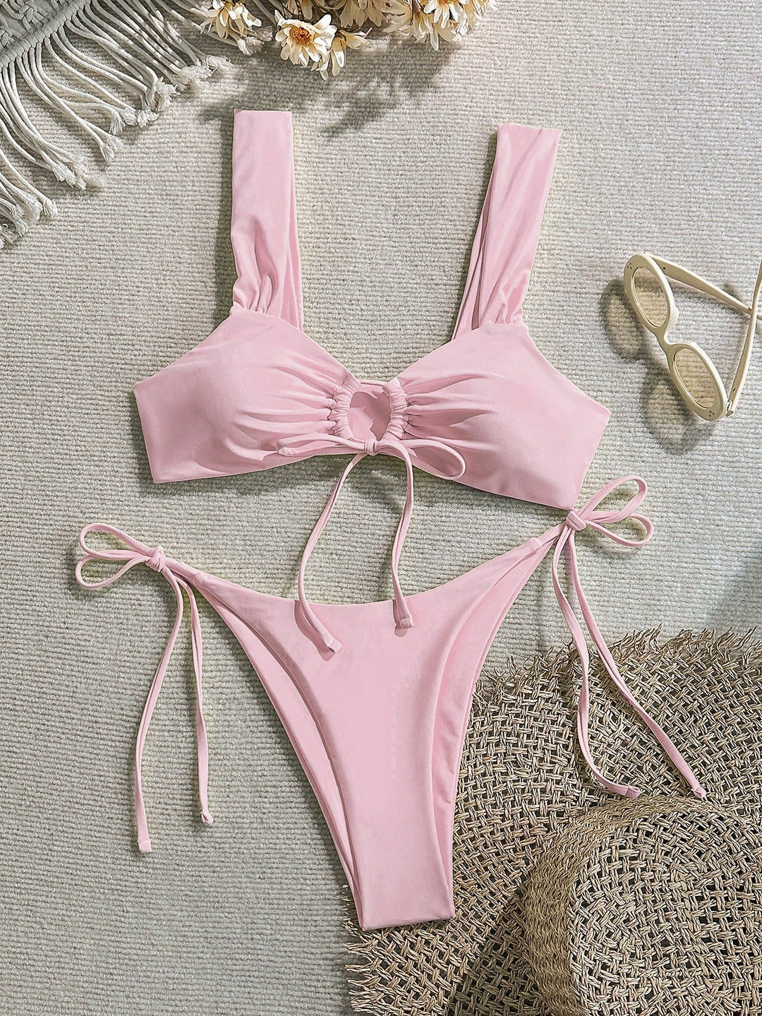 Set bikini SHEIN, roz