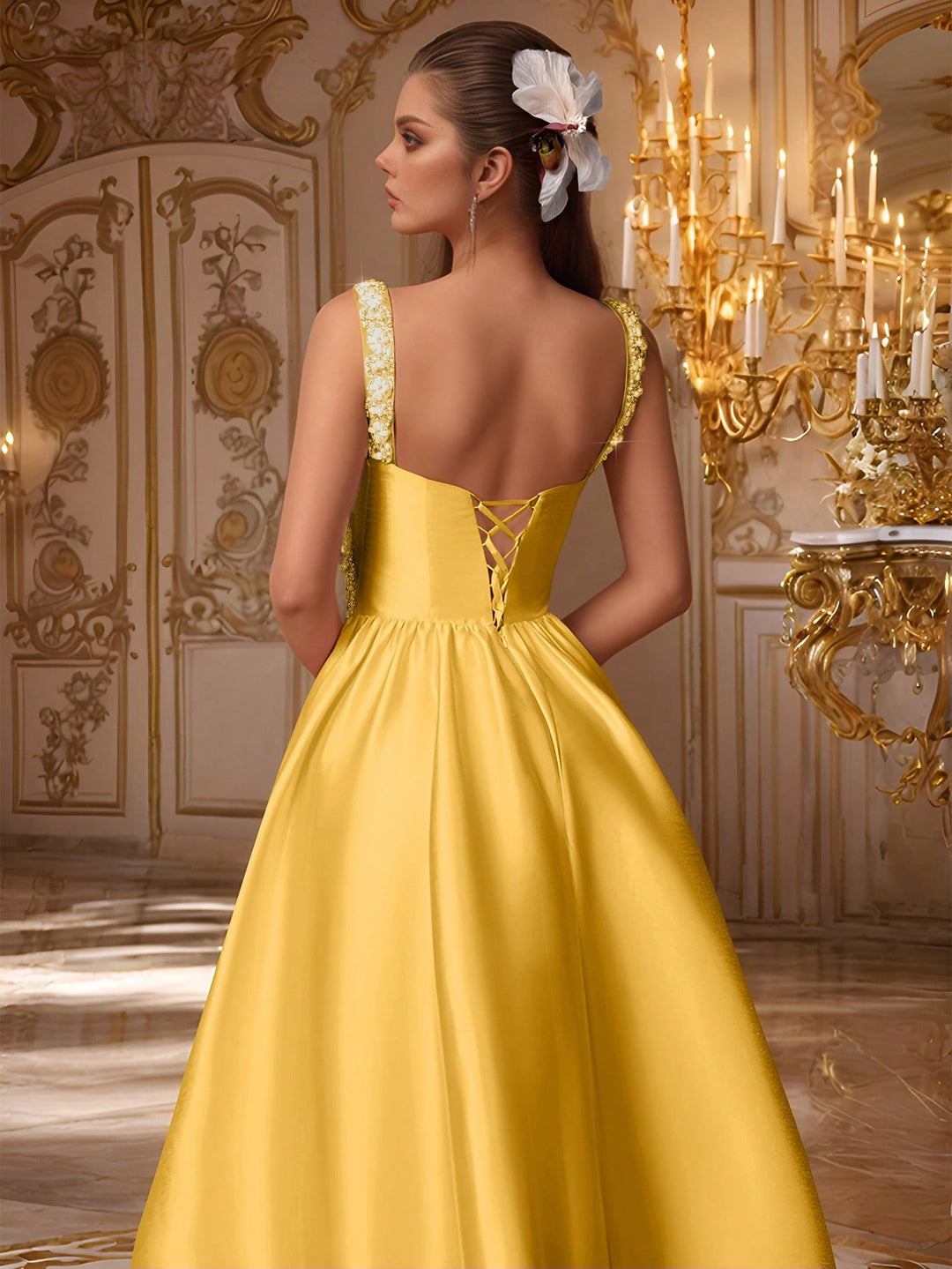 Rochie de ocazie SHEIN, galben