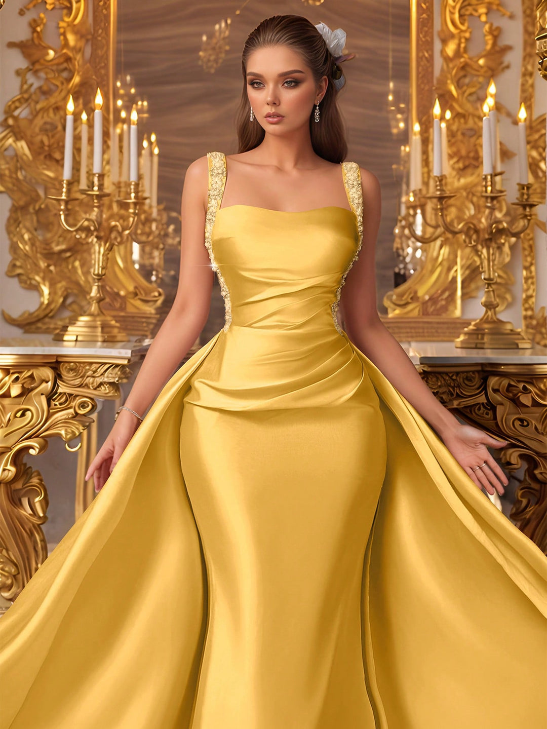 Rochie de ocazie SHEIN, galben