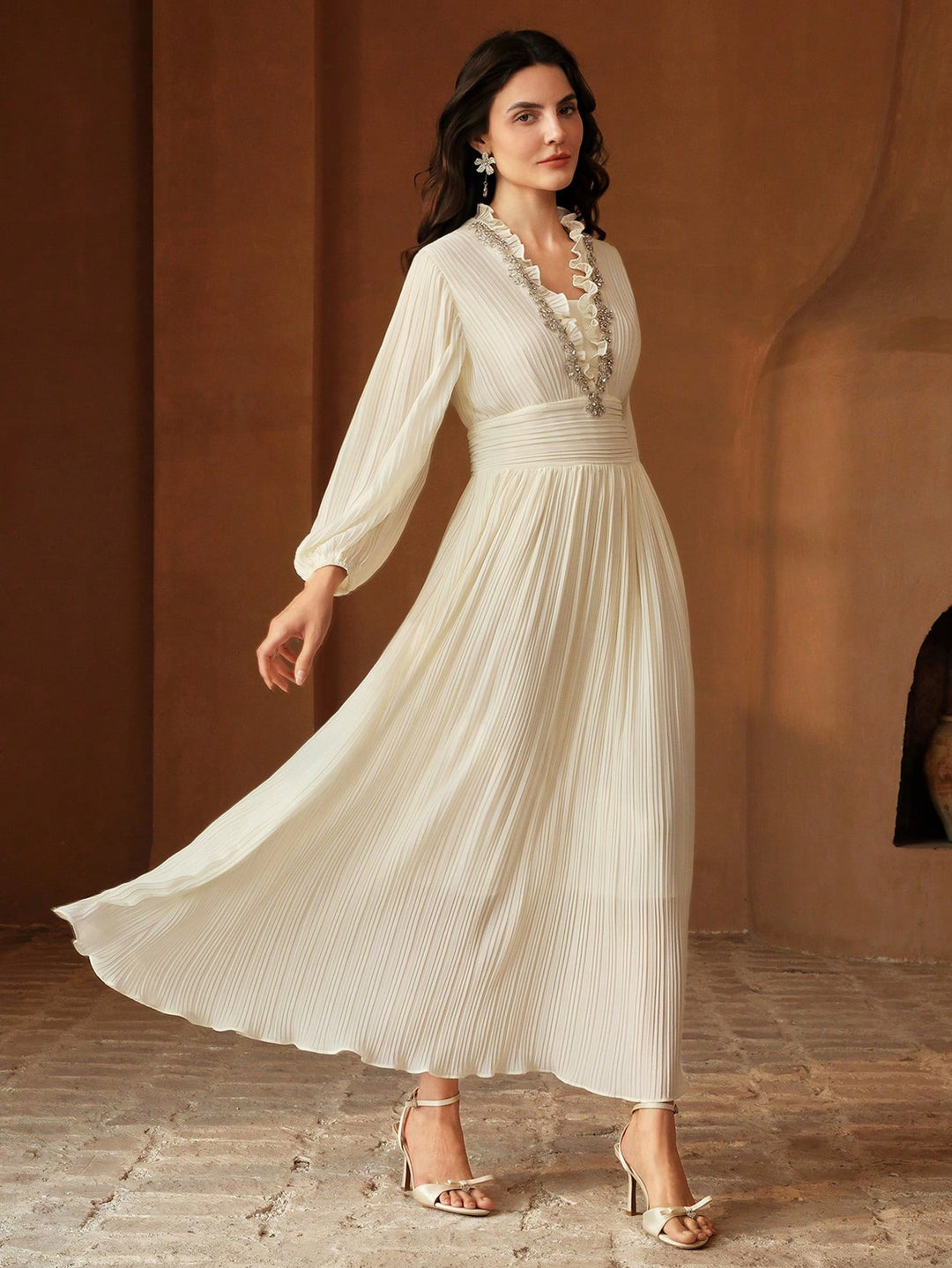 Rochie maxi SHEIN, portocaliu