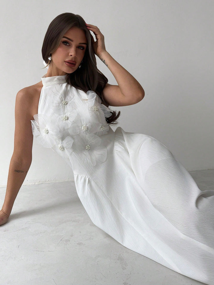 Rochie midi SHEIN, alb