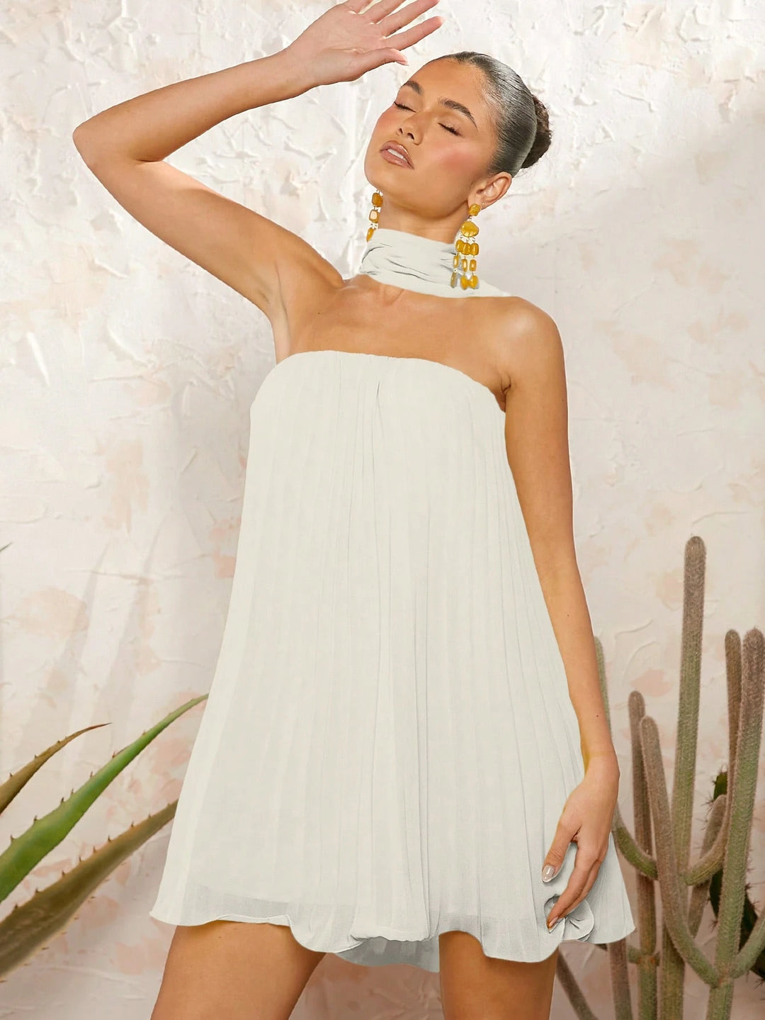 Rochie mini SHEIN, crem