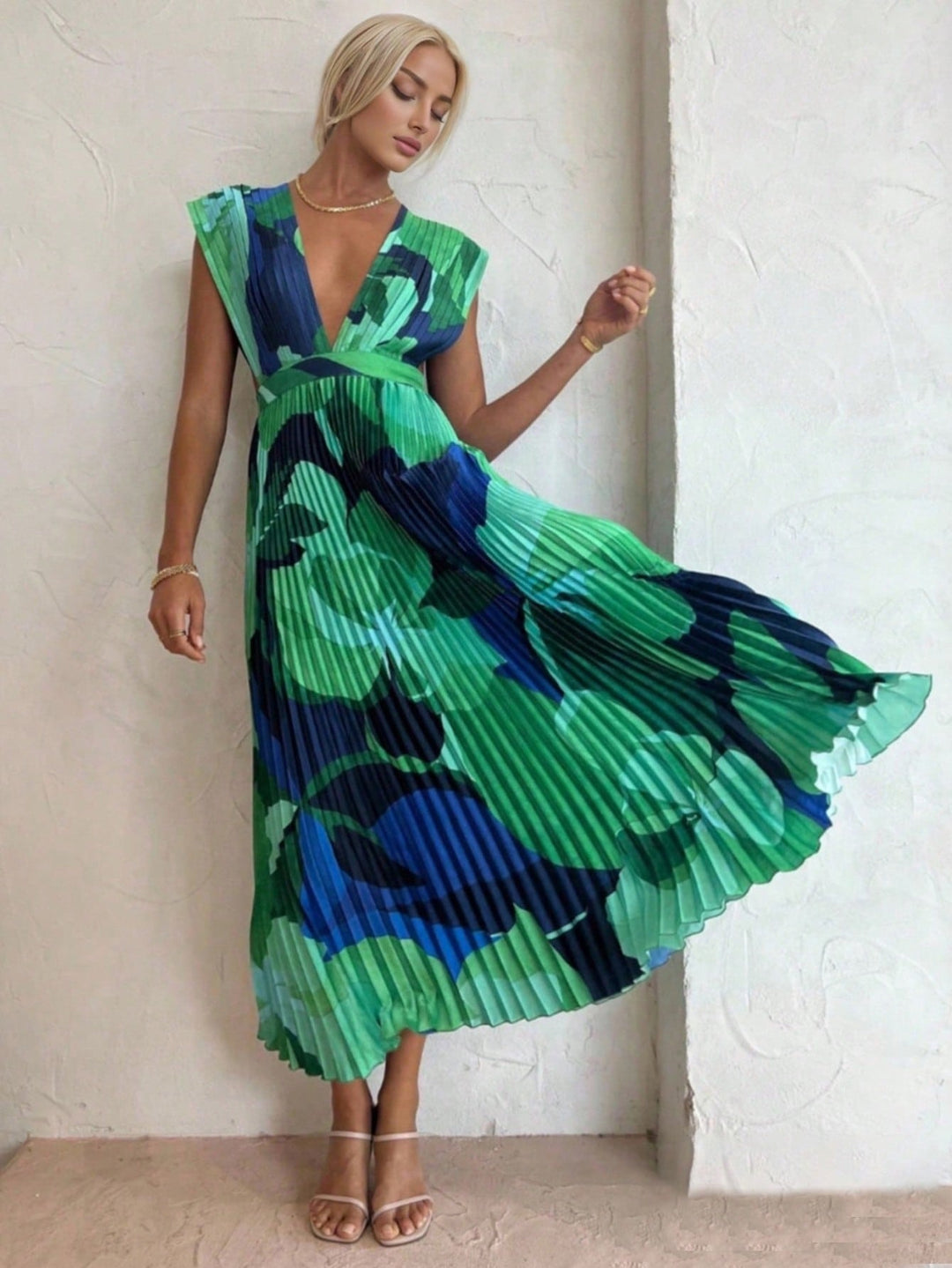 Rochie maxi SHEIN, turcoaz