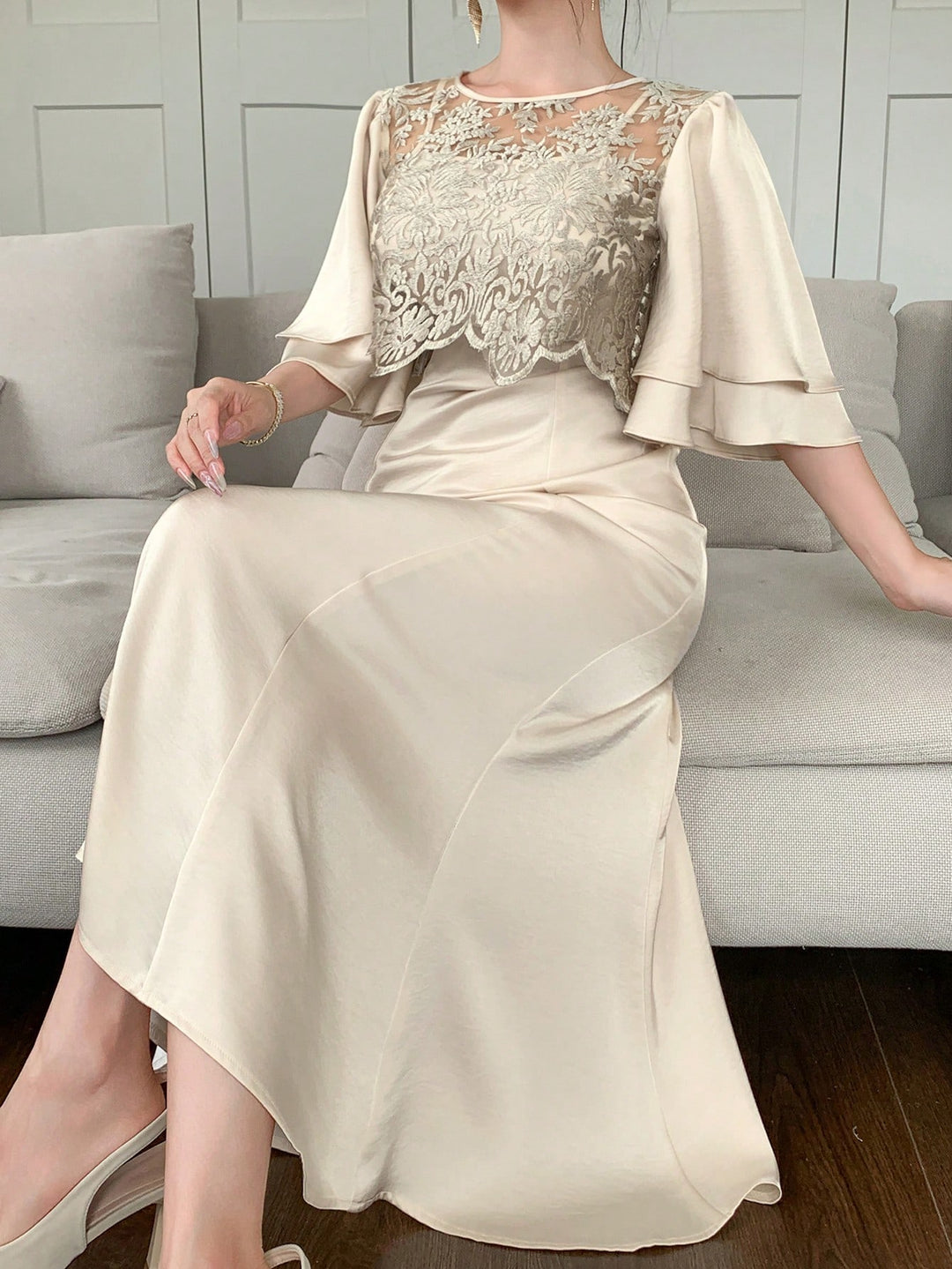 Rochie maxi SHEIN, portocaliu