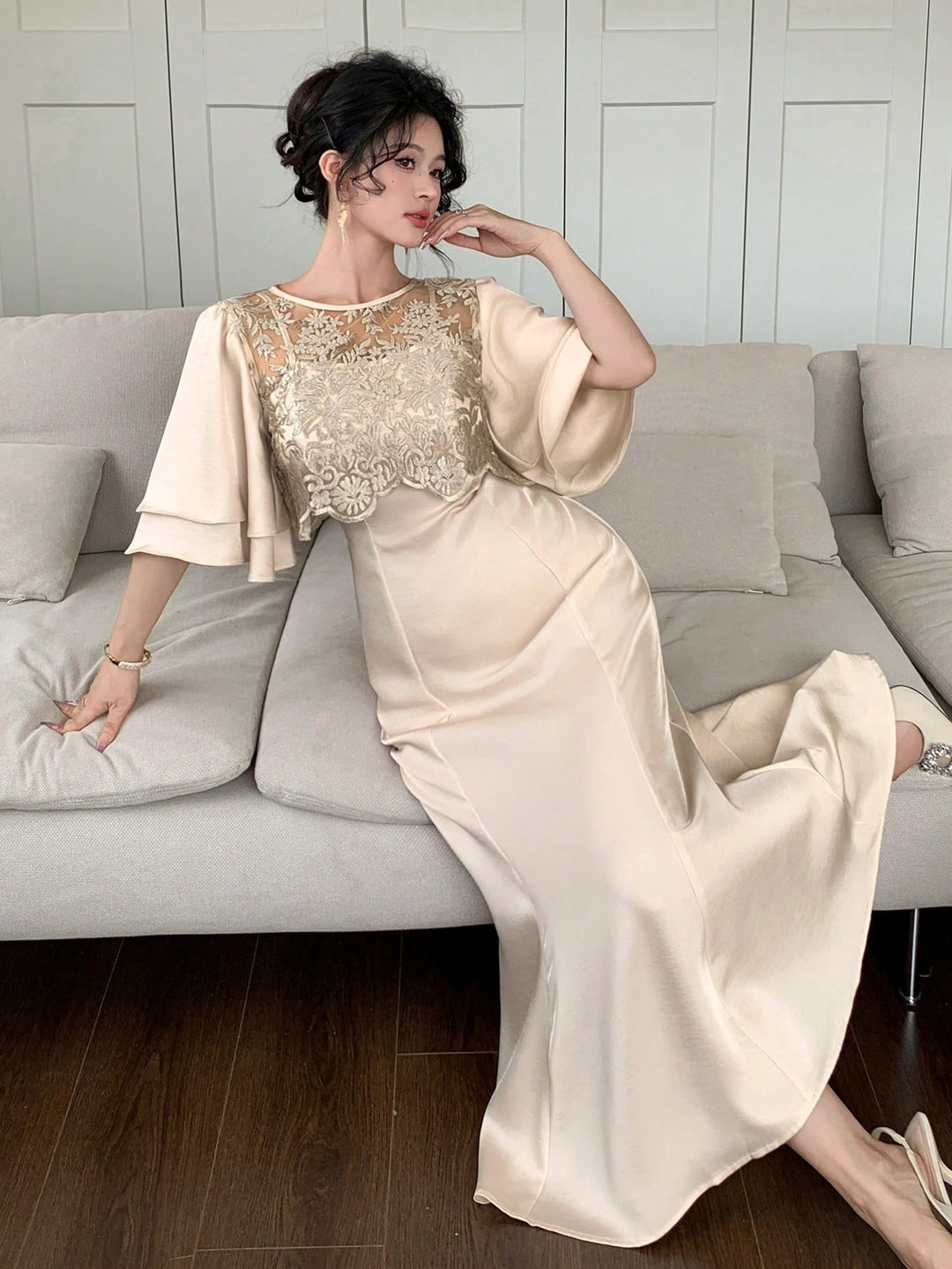 Rochie maxi SHEIN, portocaliu