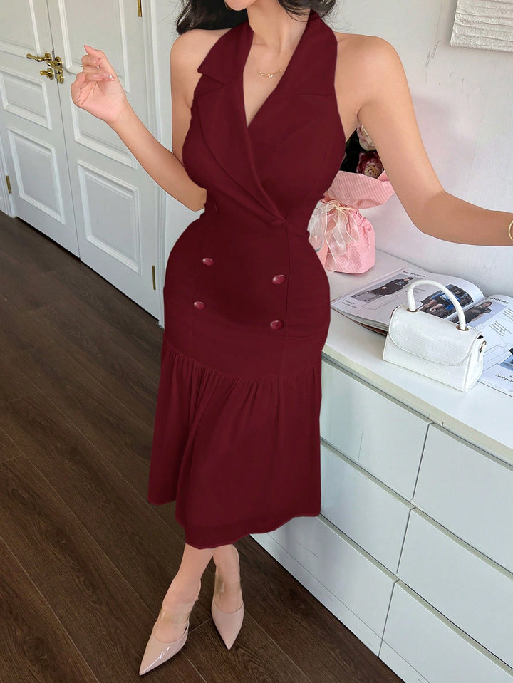 Rochie midi SHEIN, vișiniu