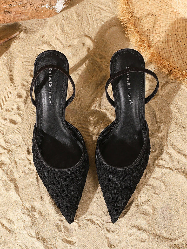 Pantofi cu toc SHEIN, negru