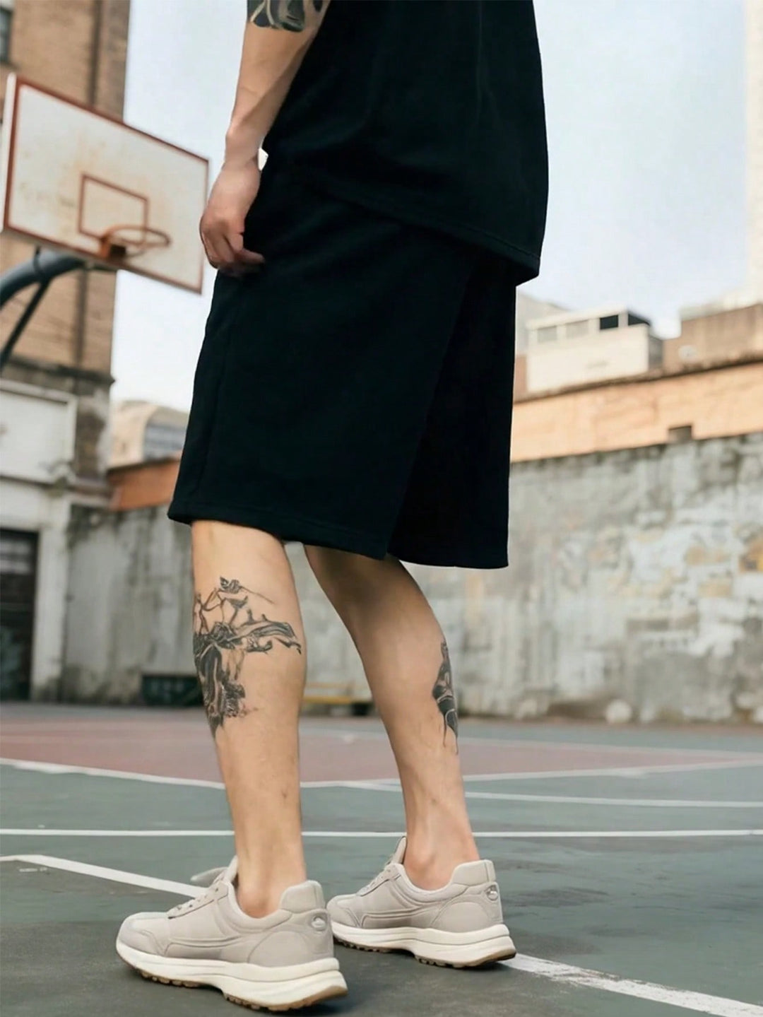 Pantaloni scurți SHEIN, negru