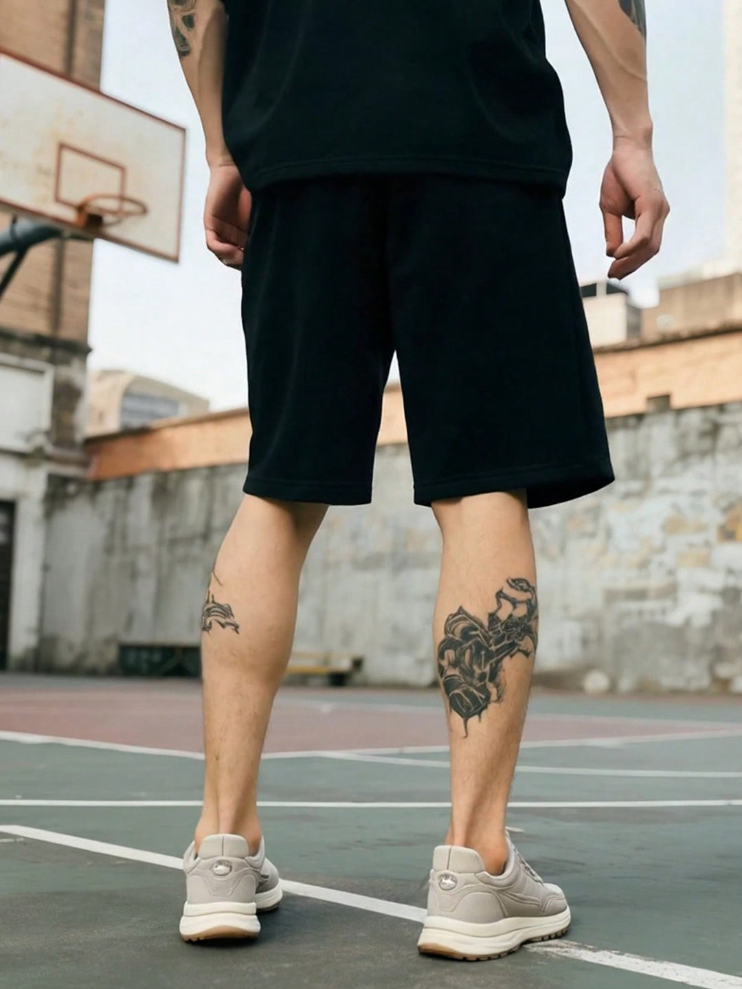 Pantaloni scurți SHEIN, negru