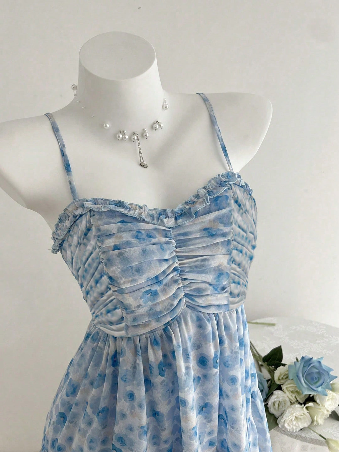 Rochie scurtă SHEIN, albastru