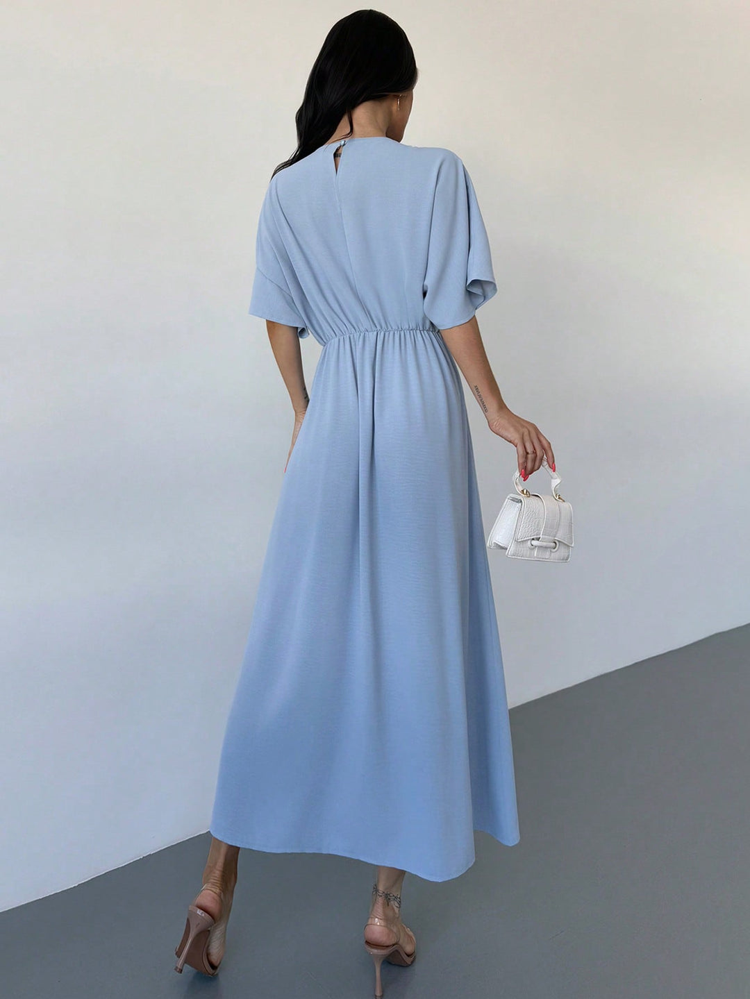 SHEIN midi ruha, kék