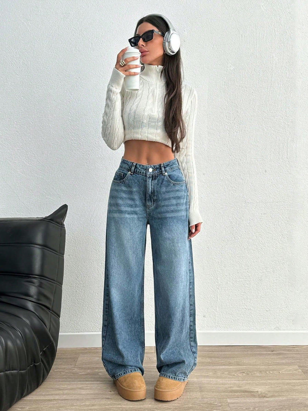 Jeans SHEIN, albastru