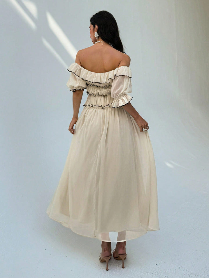 Rochie maxi SHEIN, bej