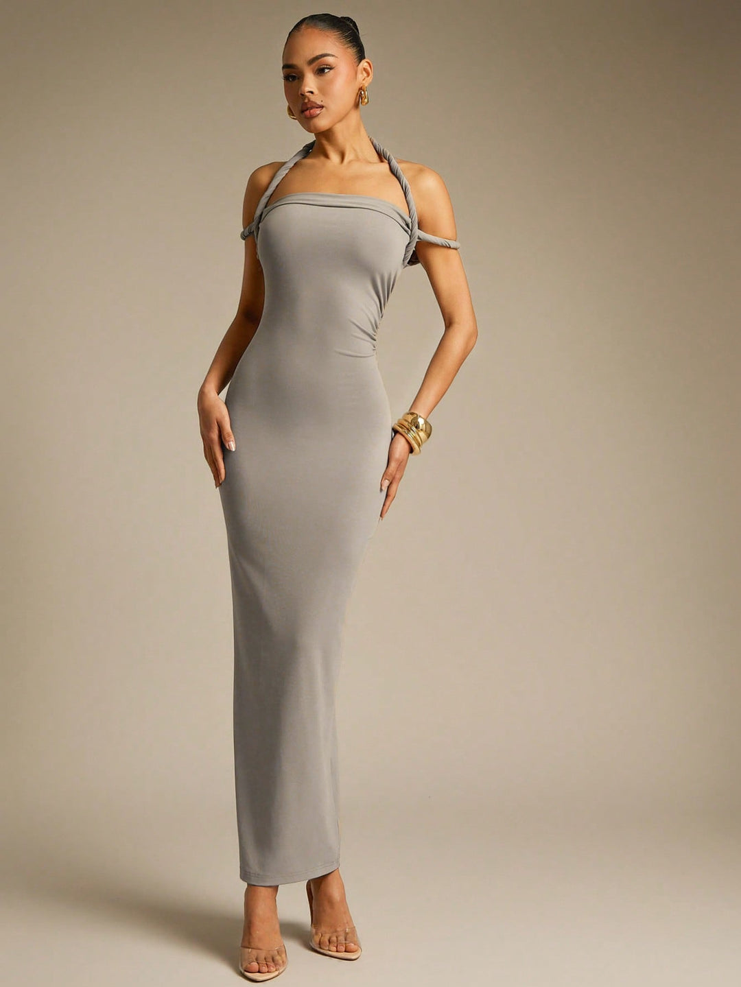 Rochie maxi SHEIN, gri