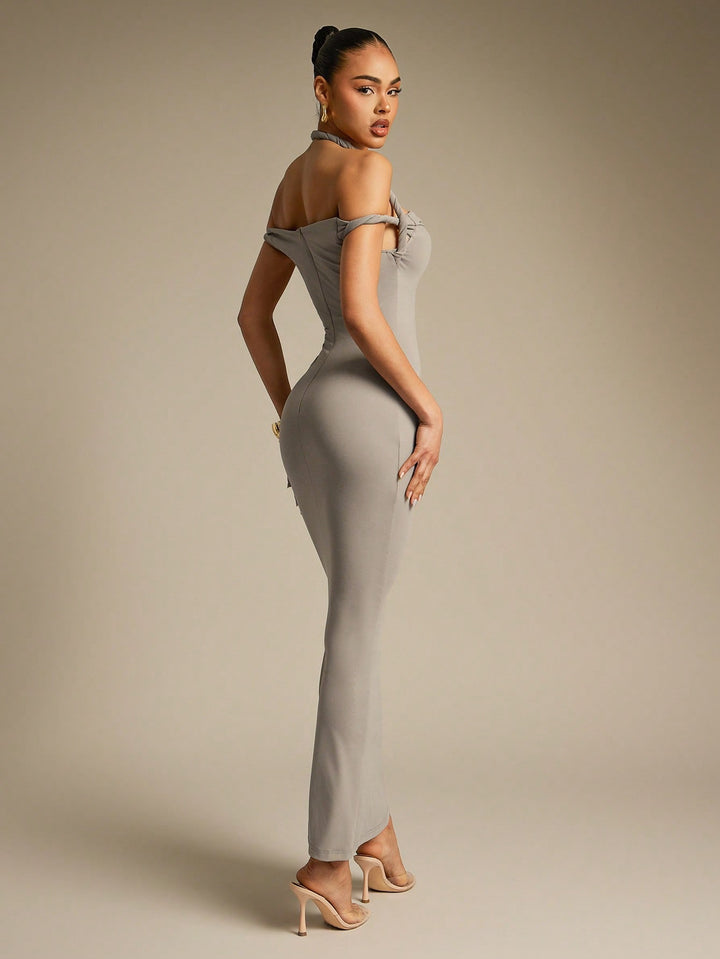 Rochie maxi SHEIN, gri