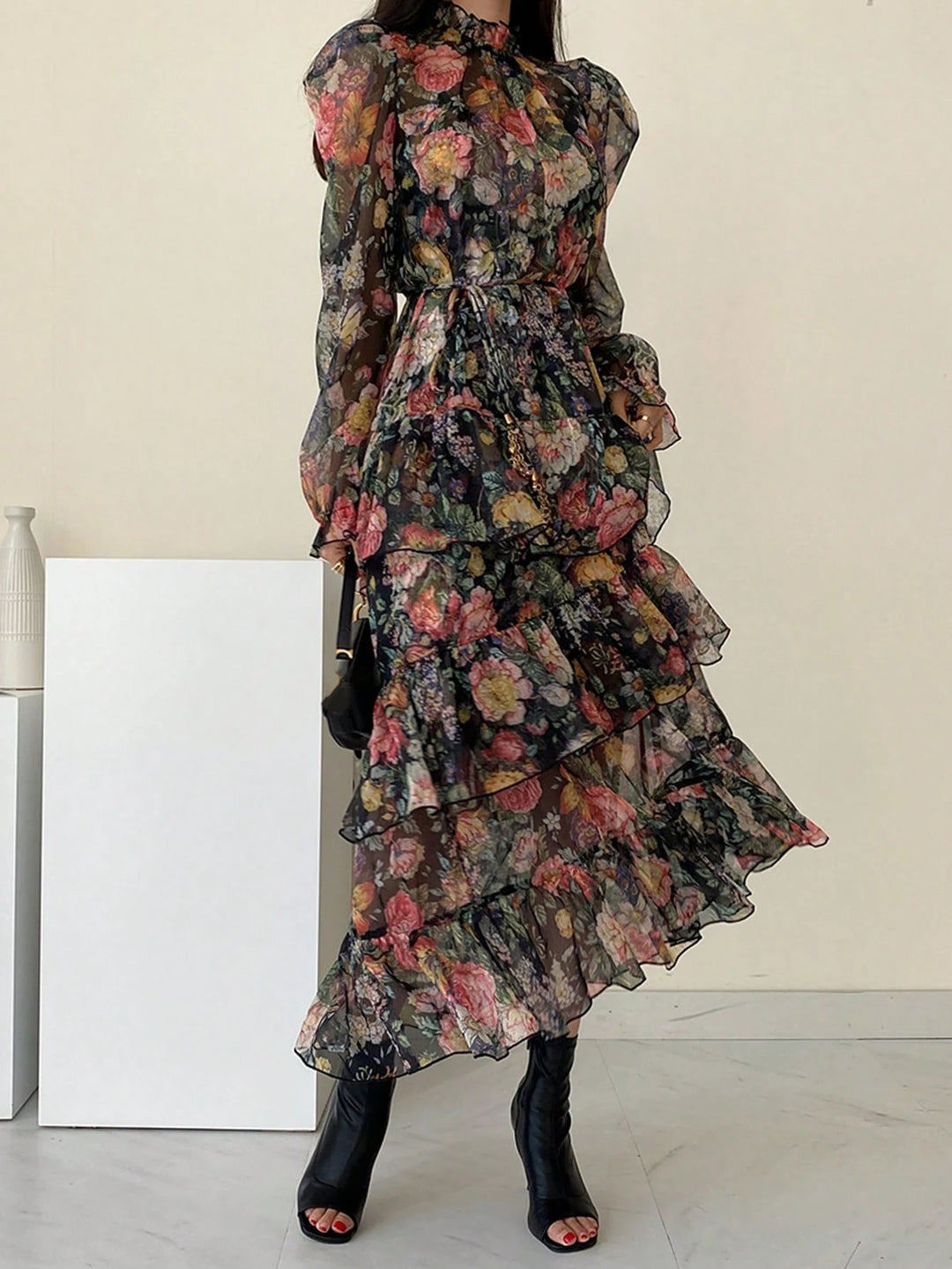 Rochie midi SHEIN, mix culori