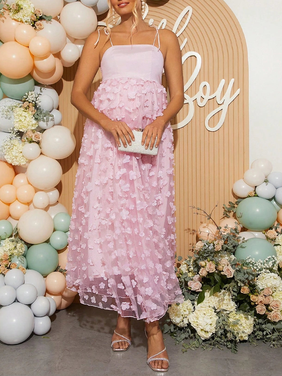 Rochie maxi SHEIN, roz