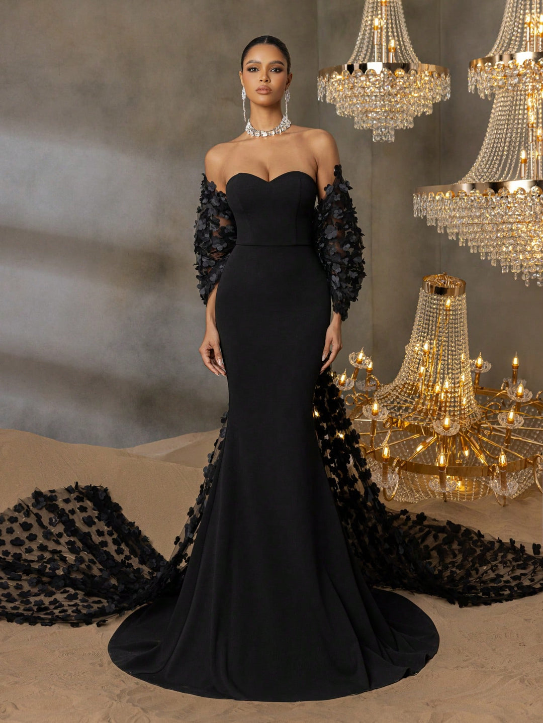 Rochie de ocazie SHEIN, negru