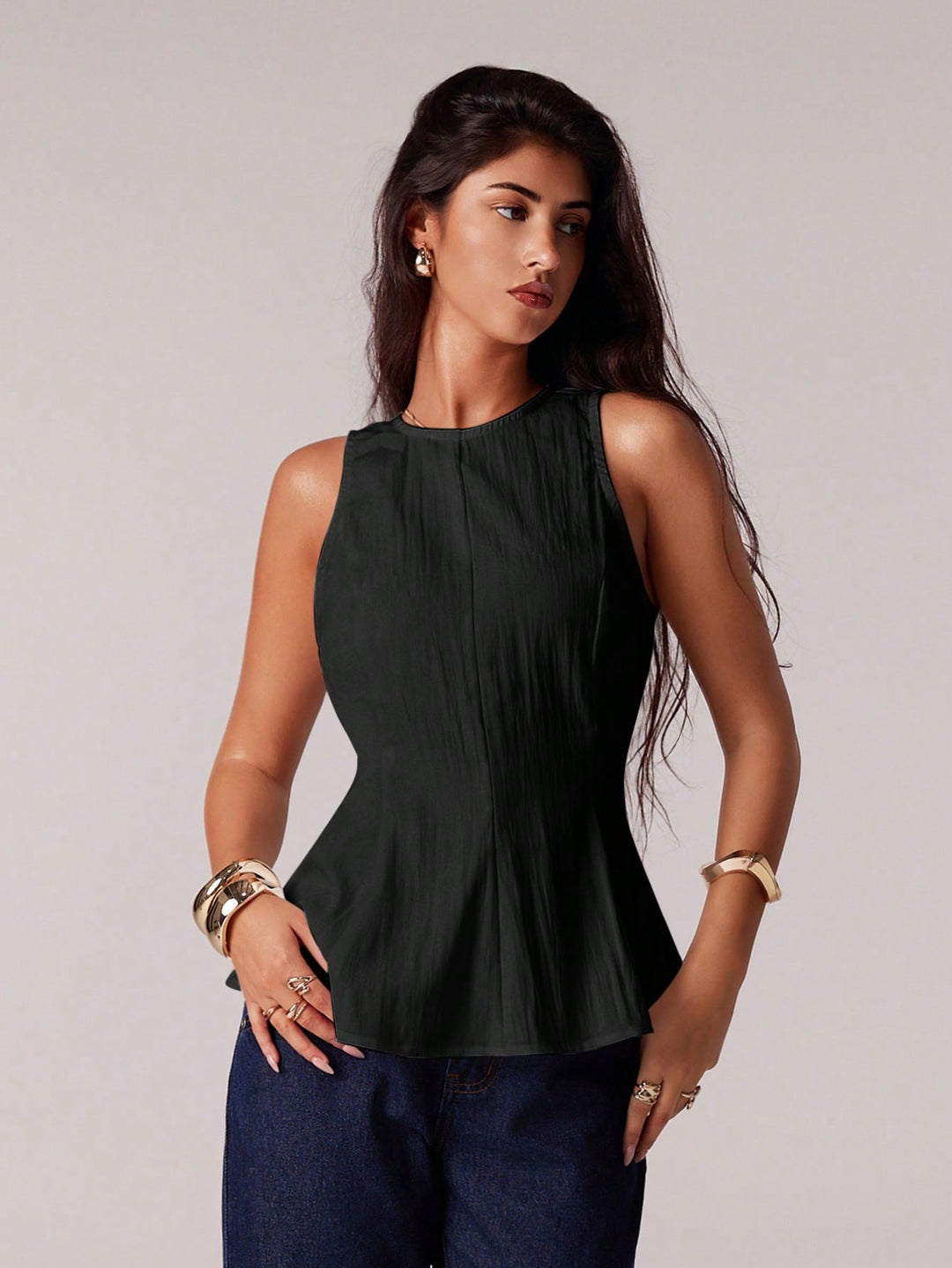 Top SHEIN, negru