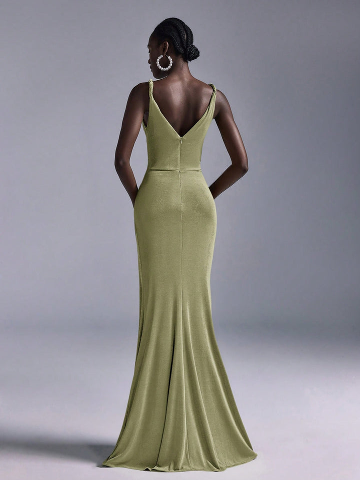Rochie maxi SHEIN, kaki