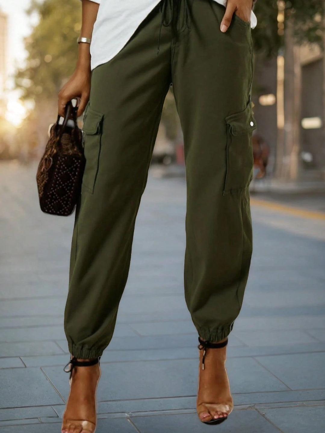 Pantaloni Shein, verde