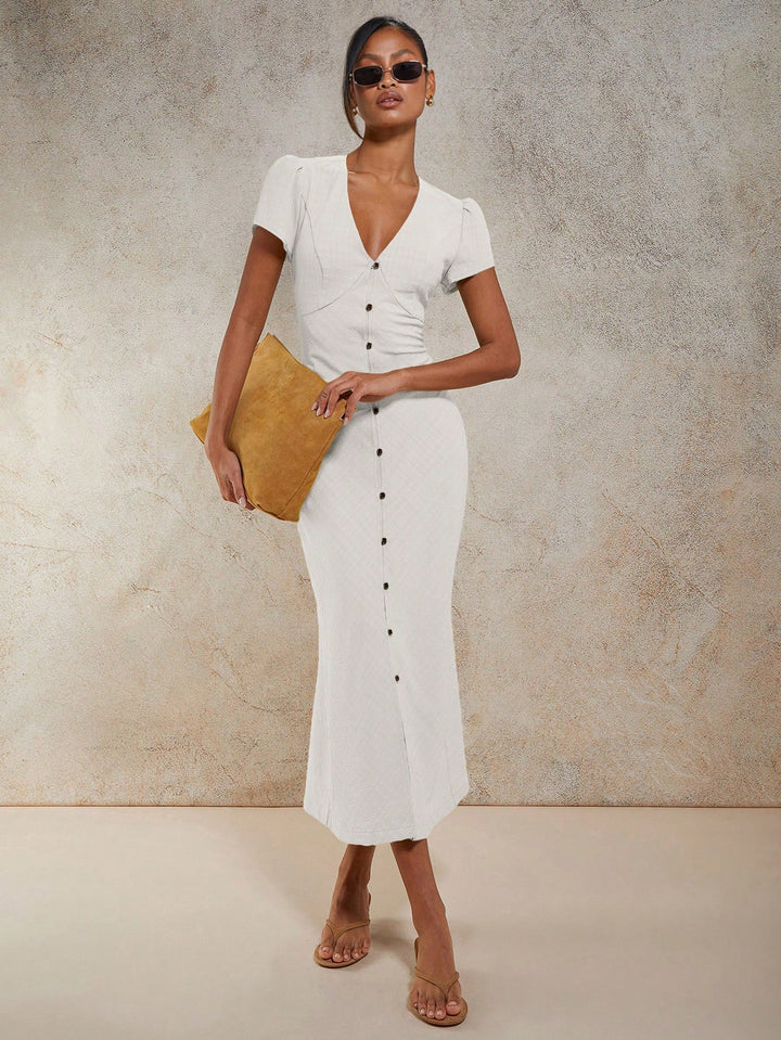 Rochie midi SHEIN, alb