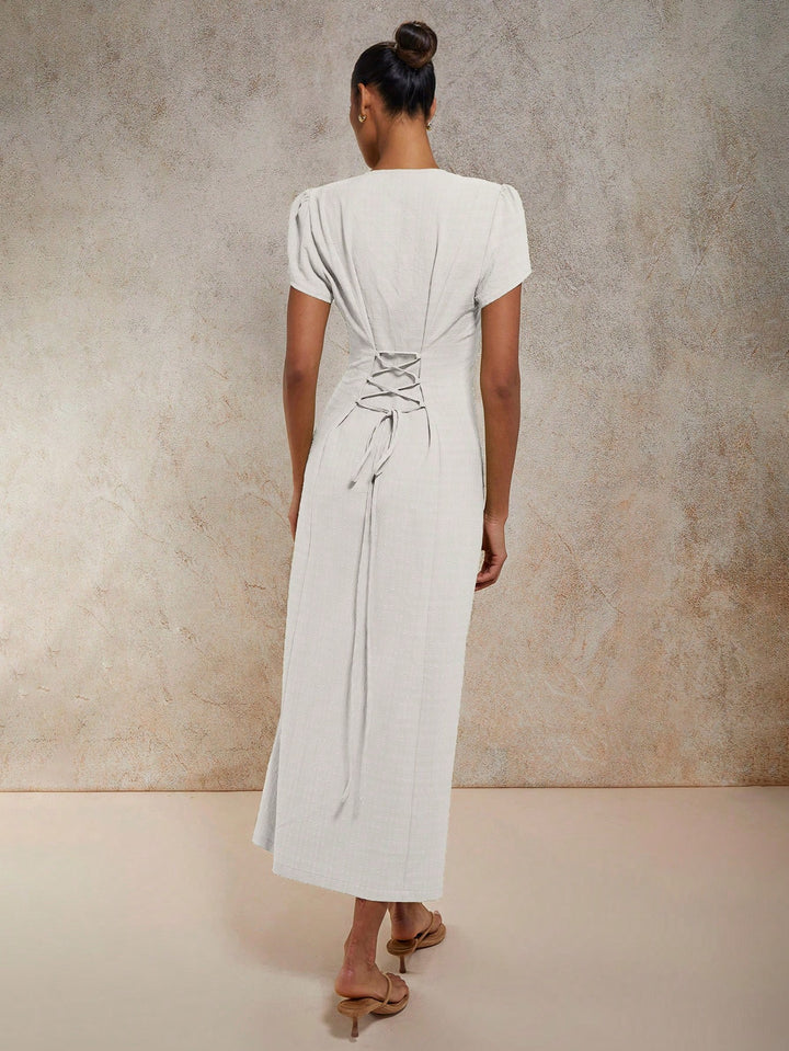 Rochie midi SHEIN, alb