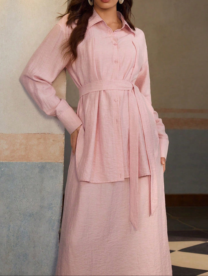 Rochie midi Shein, roz