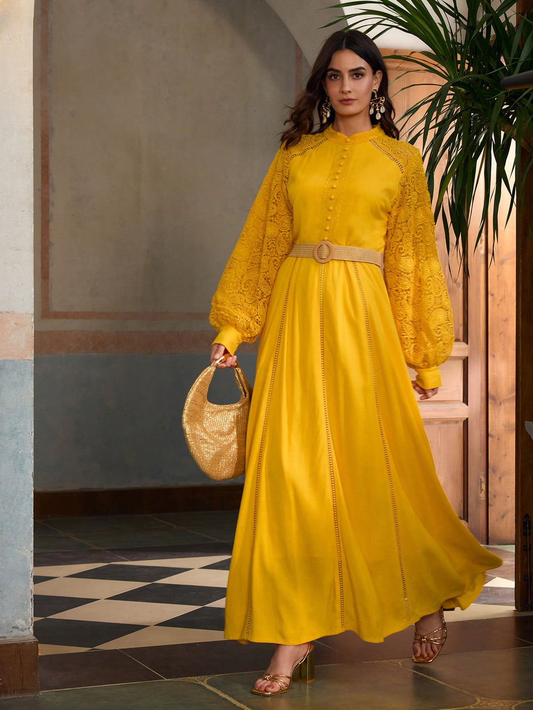 Rochie maxi SHEIN, galben