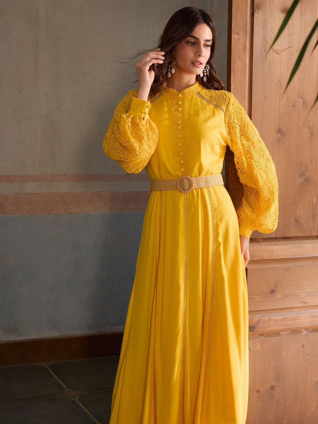 Rochie maxi SHEIN, galben