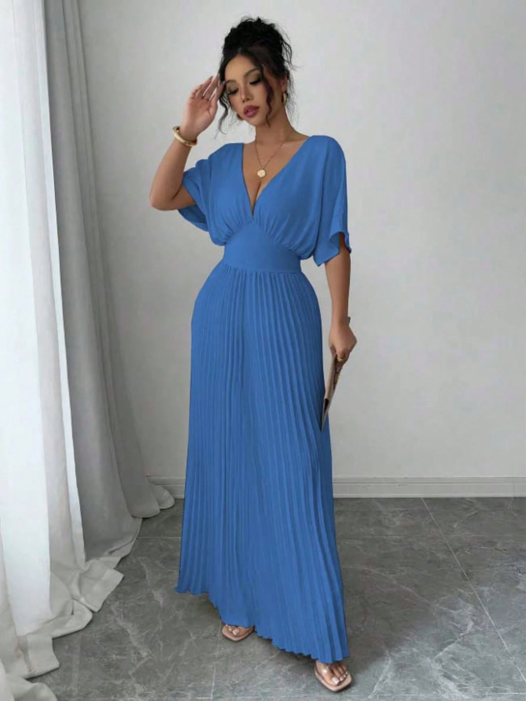 SHEIN maxi ruha, kék