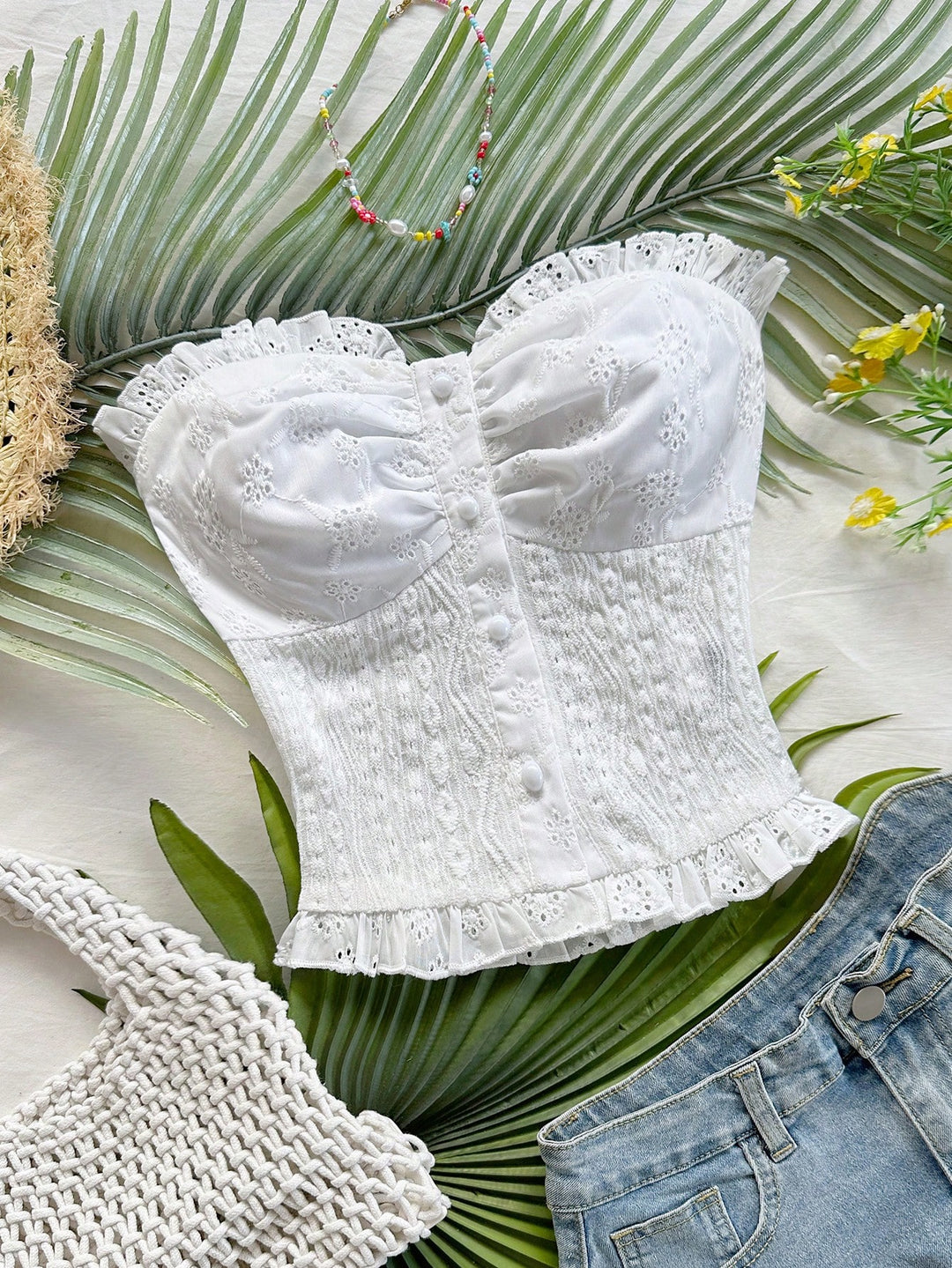 Top SHEIN, alb