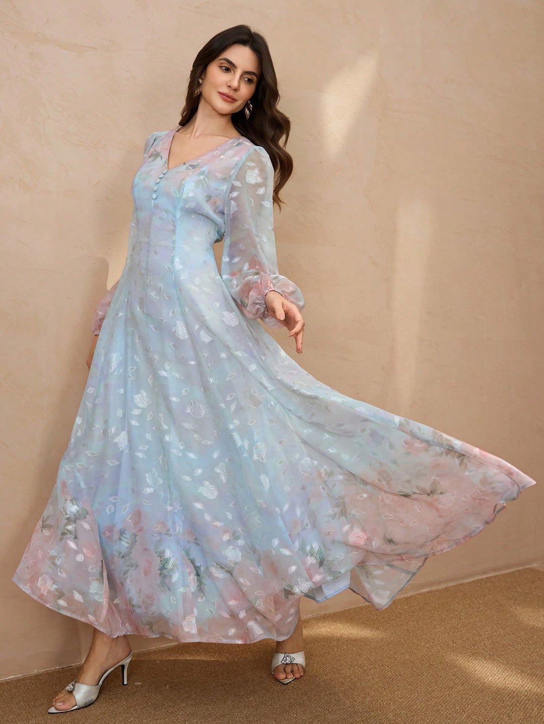 Rochie maxi SHEIN, mix culori
