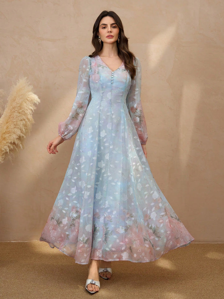 Rochie maxi SHEIN, mix culori