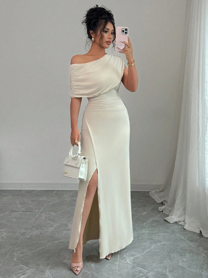 Rochie maxi SHEIN, bej