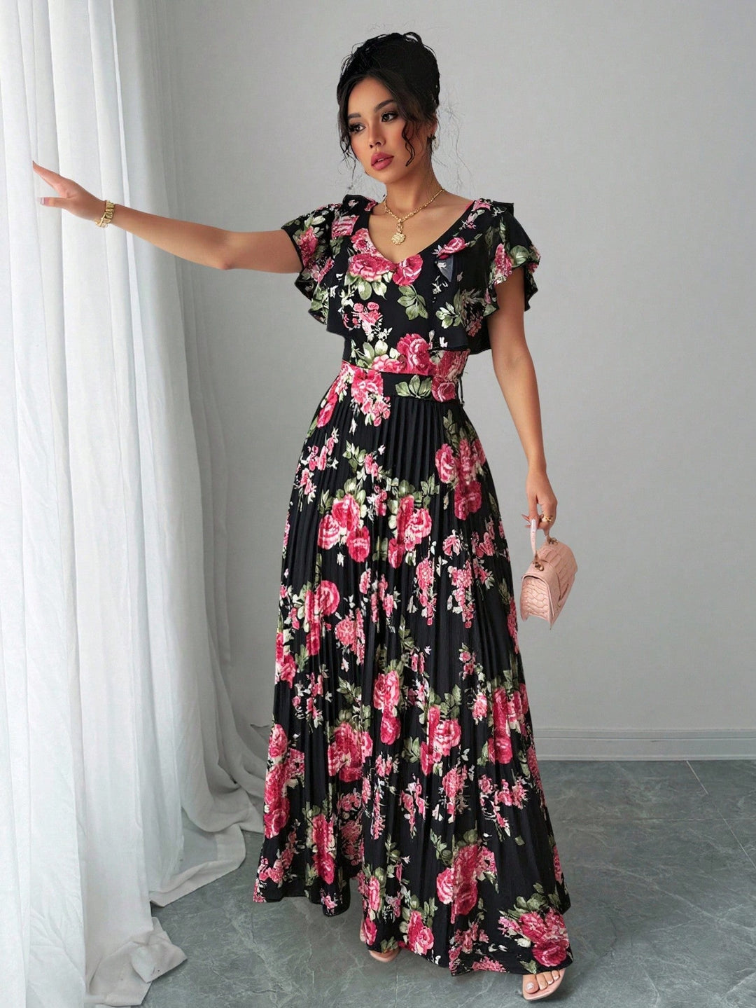 Rochie maxi SHEIN, mix culori