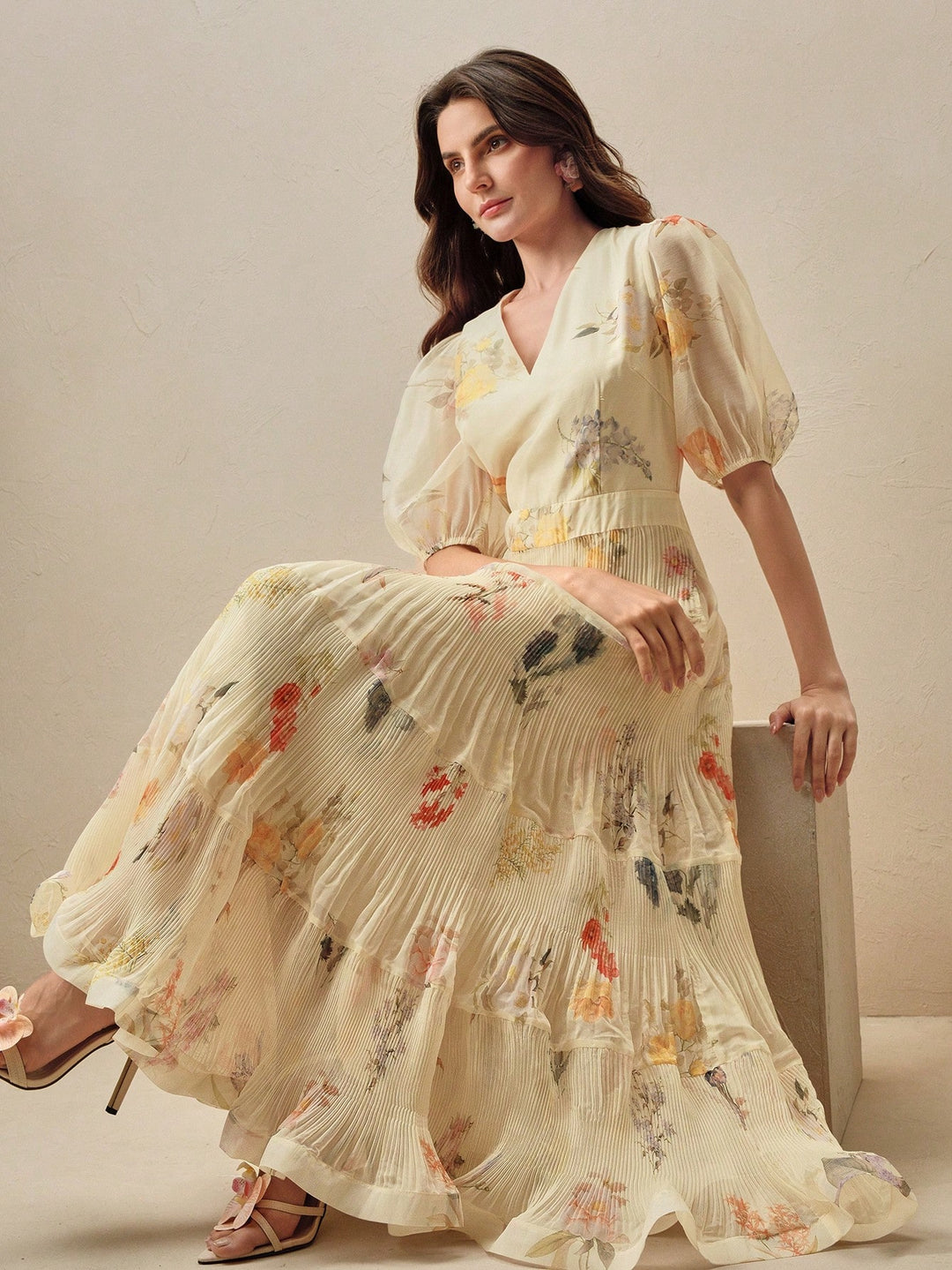 Rochie midi SHEIN, galben