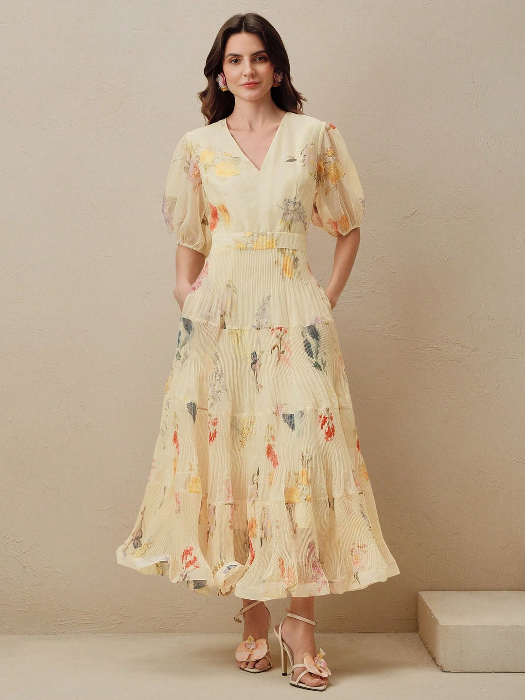 Rochie midi SHEIN, galben