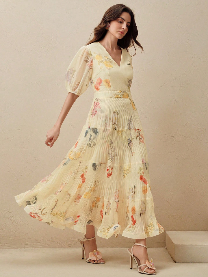 Rochie midi SHEIN, galben