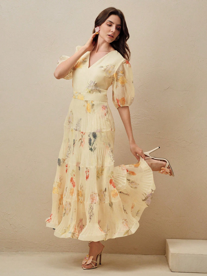 Rochie midi SHEIN, galben