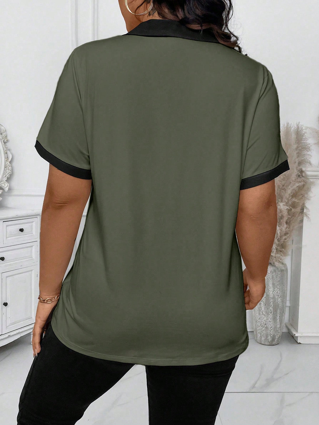 Shein póló, khaki