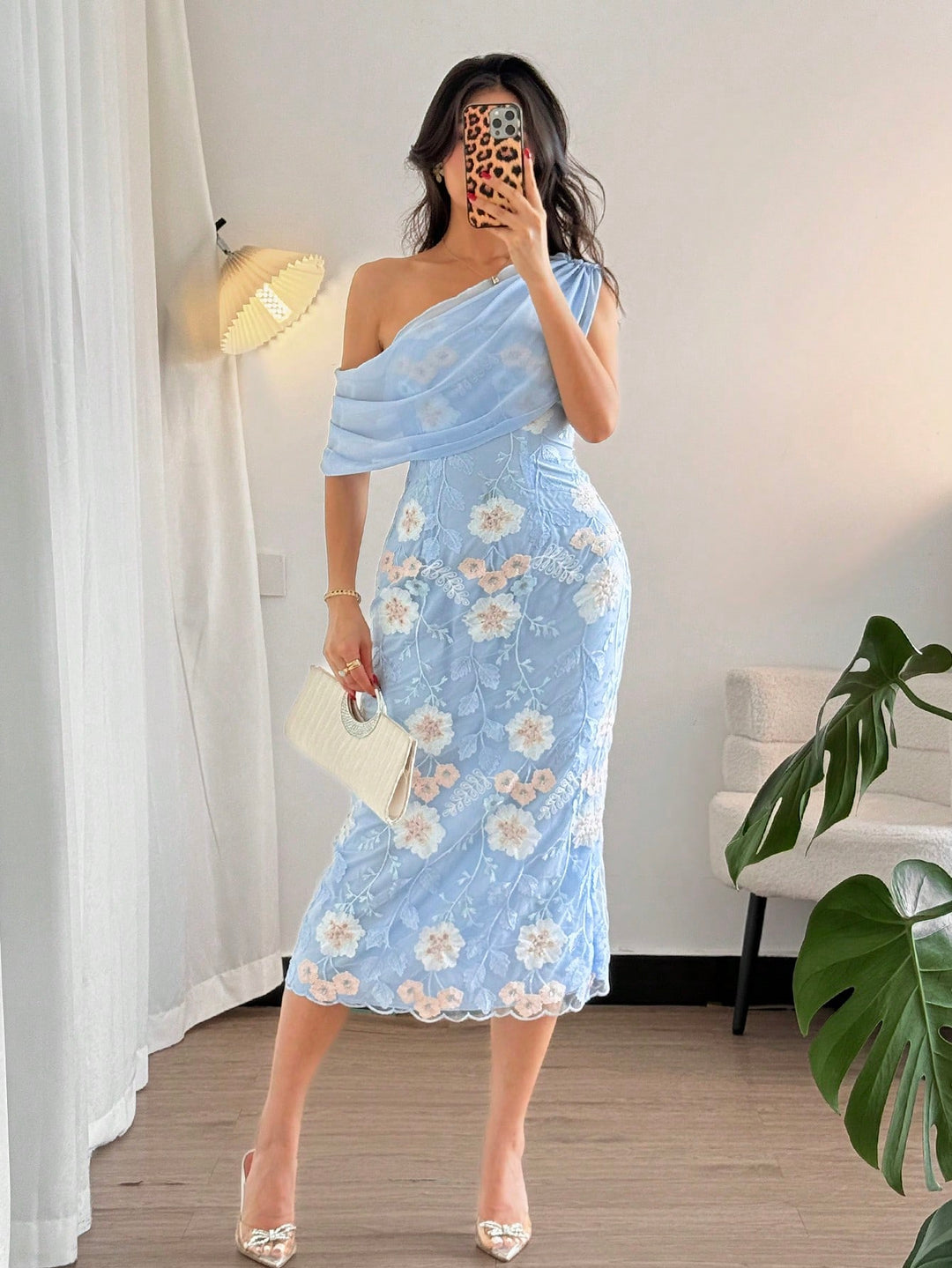 Rochie midi SHEIN, mix culori