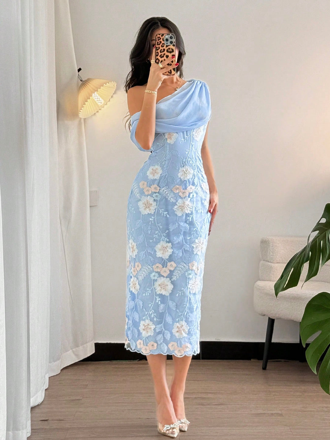 Rochie midi SHEIN, mix culori