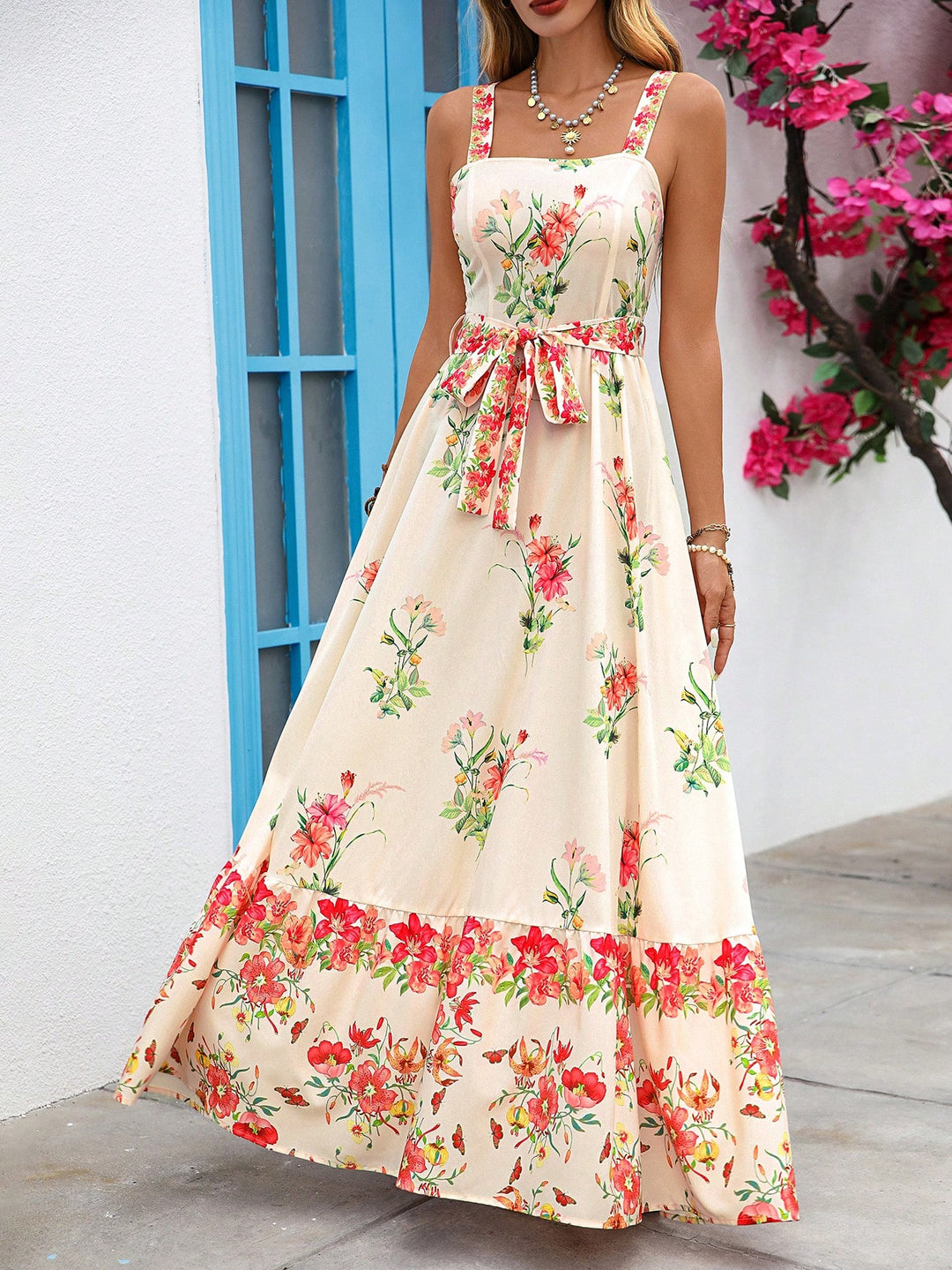 SHEIN Maxi Dress, multicolor