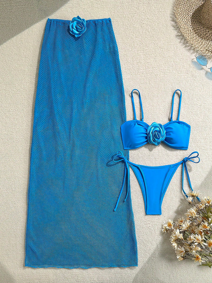 Set bikini SHEIN, albastru