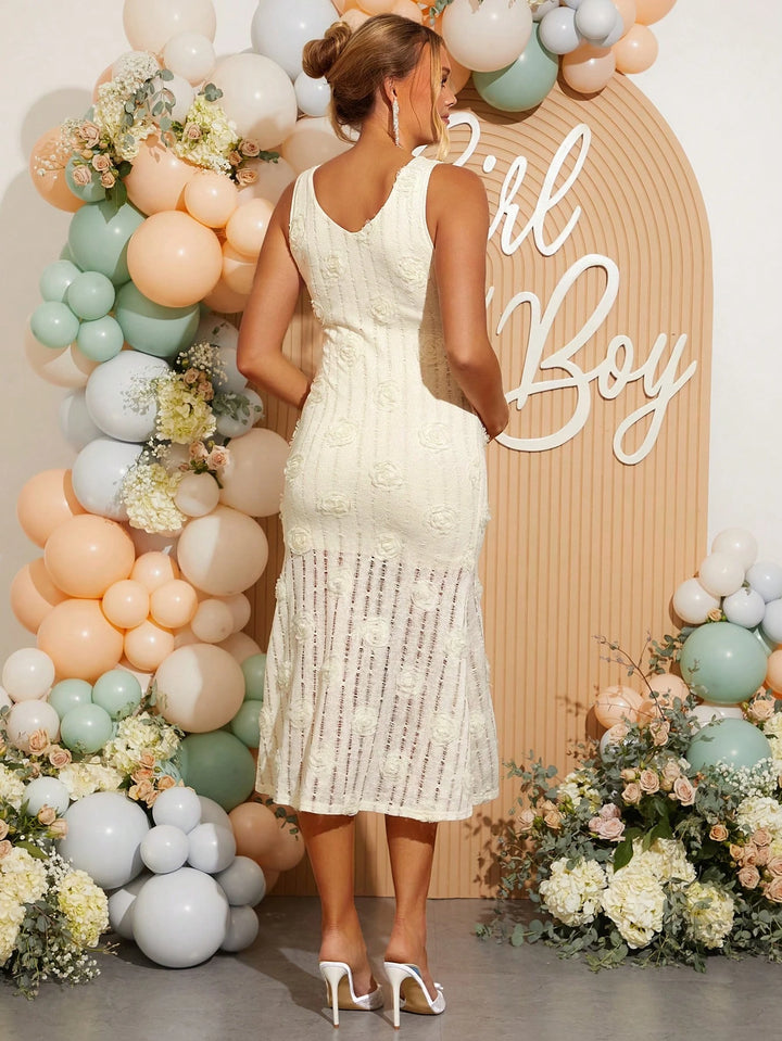 Rochie midi SHEIN, bej