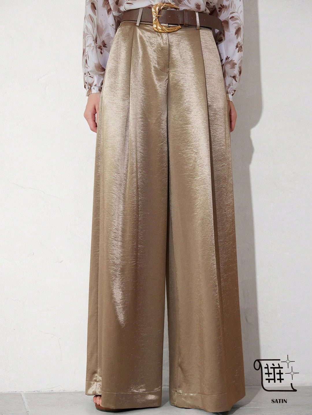 Pantalon SHEIN, maro