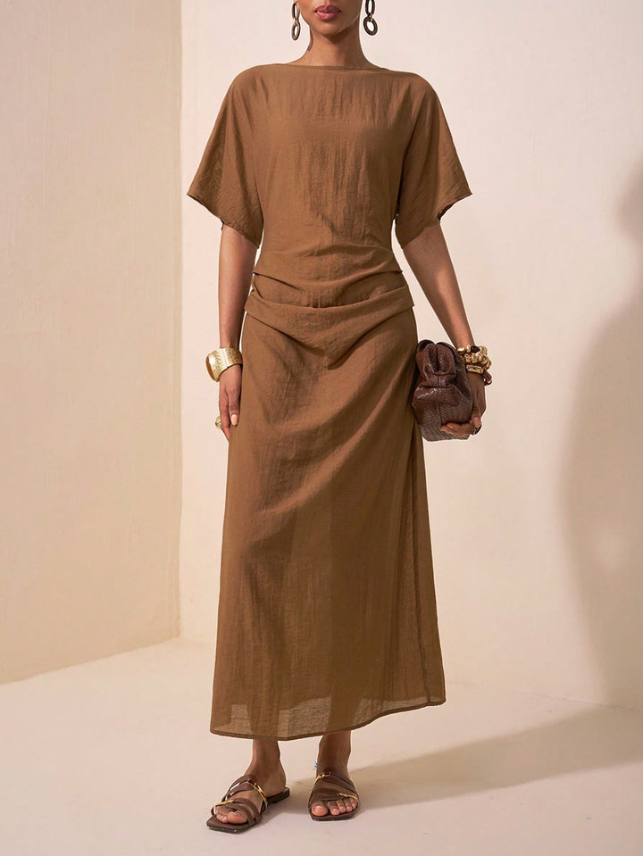 SHEIN Maxi Dress, Brown