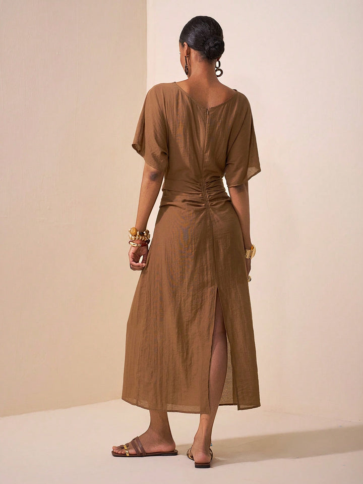 SHEIN Maxi Dress, Brown