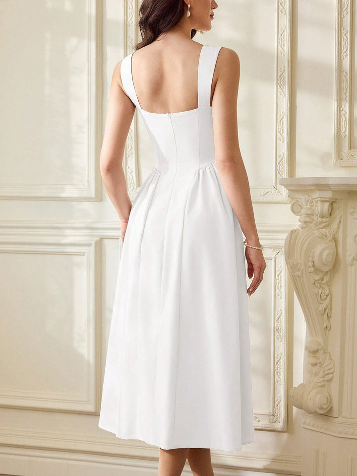 Rochie midi SHEIN, alb